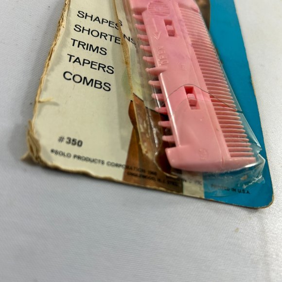 Vintage Solo Hair Shaper N Comb Trimmer Taper Comb Pink NO Blades Open Package main image 4